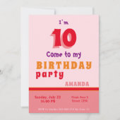 Verjaardagsfeestuitnodiging Kinder Kaart (Voorkant)