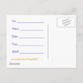 Verjaardagsfeestuitnodiging, kleurrijke stippen, b uitnodiging briefkaart (Achterkant)