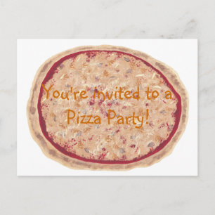 Verjaardagsfeestuitnodiging, pizza briefkaarten