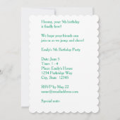 Verjaardagsfeestuitnodiging Schattigee kikker Kaart (Achterkant)