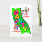 Verjaardagsfeestuitnodigingen Sjabloon (Voorkant)