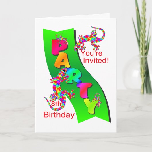 Verjaardagsfeestuitnodigingen Sjabloon (Voorkant)