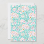  verjaardagsfeestuitnodigingen voor eenhoorn kaart (Achterkant)