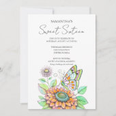 Verjaardagsfeestvlinder thema kaart (Voorkant)