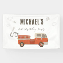 Verjaardagsfelicitatie brandweerwagen