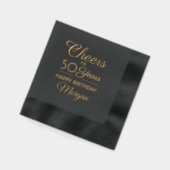 Verjaardagsfelicitaties Elegant Script Echte Folie Servetten (Links)