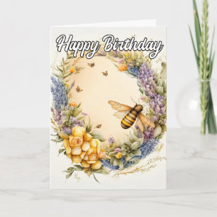 Verjaardagsfelicitaties Lente Hommeltje Collage Kaart