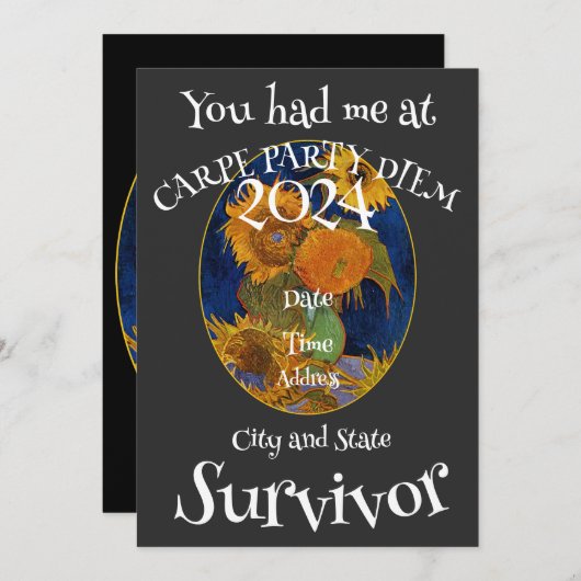 Verjaardagsfestival Blok 2024 Feest Kaart (Voorkant / Achterkant)