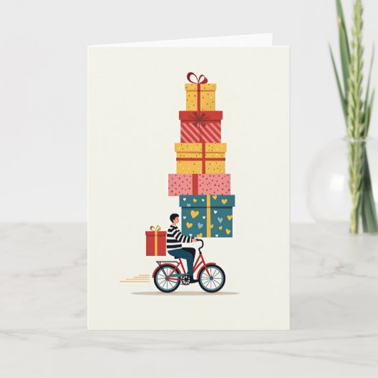Verjaardagsfiets Cadeau Kaart (Voorkant)