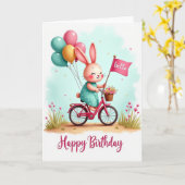 Verjaardagsfietstochtkaart Kaart (Gele Bloem)