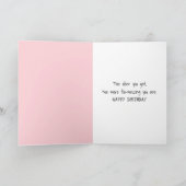 Verjaardagsflamingo in een roze tutu kaart (Binnen)