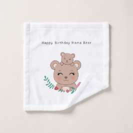 Verjaardagsflanel, doekje, gelukkige verjaardag ma washandje