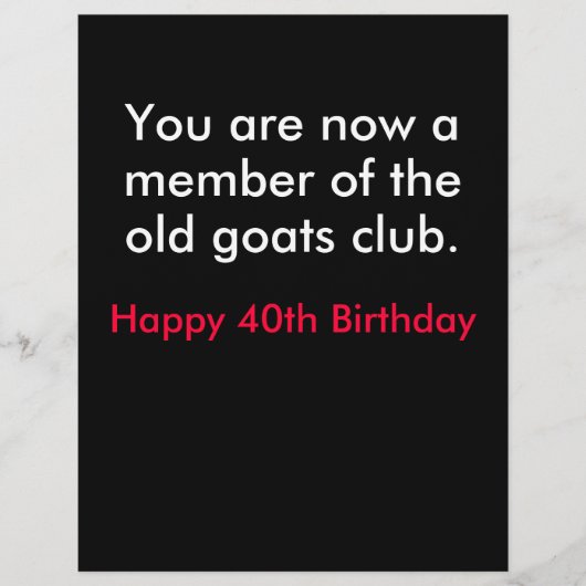 Verjaardagsflyer over de heuvel flyer (Voorkant)