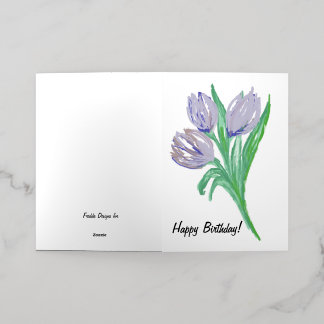 Verjaardagsfoliekaart voor haar folie wenskaart