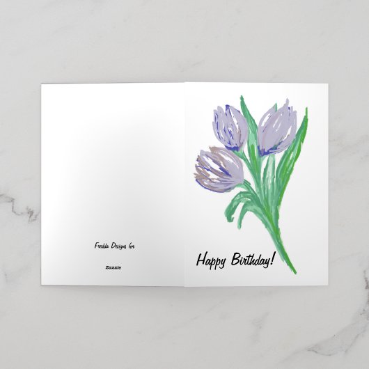 Verjaardagsfoliekaart voor haar folie wenskaart (Buiten Laag)