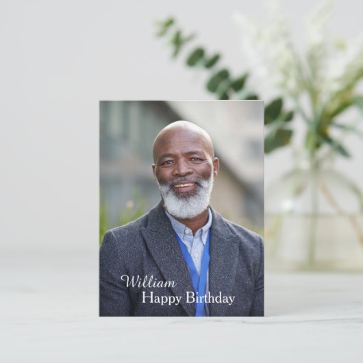 Verjaardagsfoto Aangepaste Ansichtkaart Briefkaart (Staand voorkant)