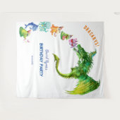 Verjaardagsfoto-achtergrond met zachte draakmonste wandkleed (Voorkant (horizontaal))