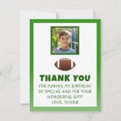 Verjaardagsfoto Amerikaans Football Bedankkaart (Voorkant)