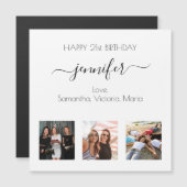 Verjaardagsfoto beste vrienden magneet (Voorkant / Achterkant)