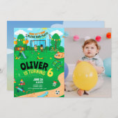 Verjaardagsfoto binnen speelplaats voor elke leeft kaart (Voorkant / Achterkant)