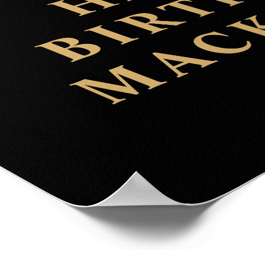 Verjaardagsfoto Black Gold Years in the Making Poster (Hoek)