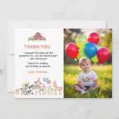 Verjaardagsfoto boerderijdieren bedankkaart kaart (Voorkant)