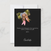 Verjaardagsfoto boog zwart bedankkaart (Achterkant)