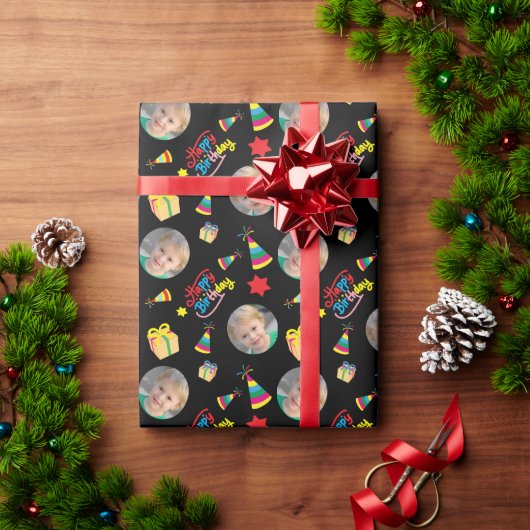 Verjaardagsfoto Cadeaupapier (Feestdagen Geschenken)