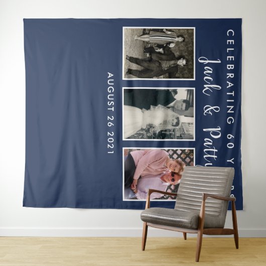 verjaardagsfoto collage backdrop banner wandkleed (In Situ (horizontaal))