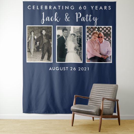 verjaardagsfoto collage backdrop banner wandkleed (In situ)