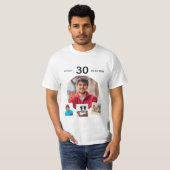 Verjaardagsfoto collage man t-shirt (Voorkant volledig)