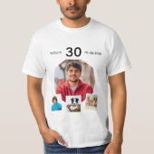 Verjaardagsfoto collage man t-shirt (Voorkant)