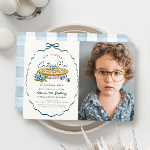 Verjaardagsfoto Cutie Pie Blauwe Bosbes Blauwe Str Kaart