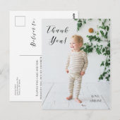 Verjaardagsfoto dank je bericht kaart (Voorkant / Achterkant)