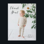 Verjaardagsfoto dank je bericht kaart<br><div class="desc">Zeg dank je wel met deze aanpasbare fotokaart.</div>