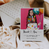 Verjaardagsfoto Dank je wel kaart