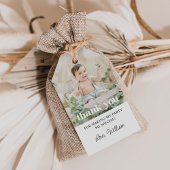 Verjaardagsfoto dank u cadeaulabel