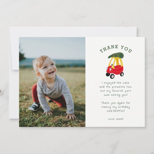 Verjaardagsfoto Dankkaart 'Holiday Onederful' Kaart (Voorkant)