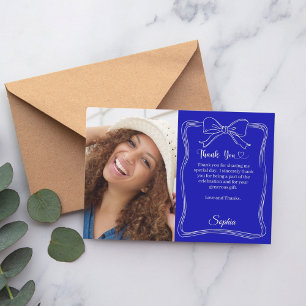 Verjaardagsfoto handgeschreven boeg koninklijk bla bedankkaart