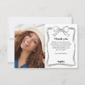 Verjaardagsfoto handgetekende boog bedankkaart (Voorkant)