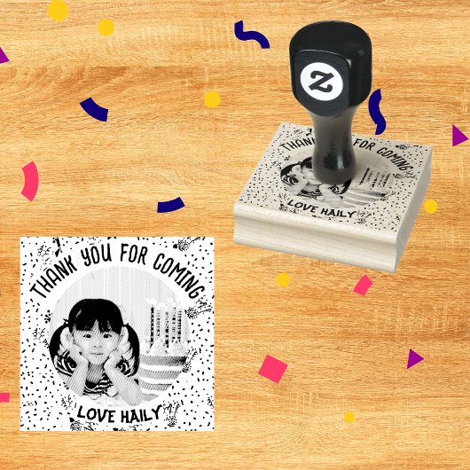 Verjaardagsfoto Kinder partij gunst Rubberstempel