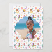 Verjaardagsfoto kleine zeemeermin kaart (Achterkant)