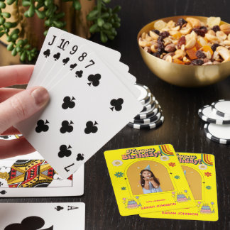 Verjaardagsfoto Kussen | Gepersonaliseerd Cadeau Pokerkaarten