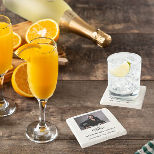 Verjaardagsfoto man myth legende stenen onderzetter