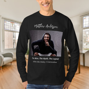 Verjaardagsfoto man mythe legende naam fun t-shirt