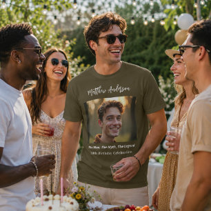 Verjaardagsfoto man mythe legende naam leuk bruin t-shirt