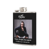 Verjaardagsfoto man mythe legende naam plezier heupfles (Links)