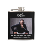 Verjaardagsfoto man mythe legende naam plezier heupfles (Voorkant)