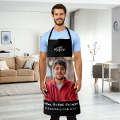 Verjaardagsfoto man mythe legende naam plezier schort