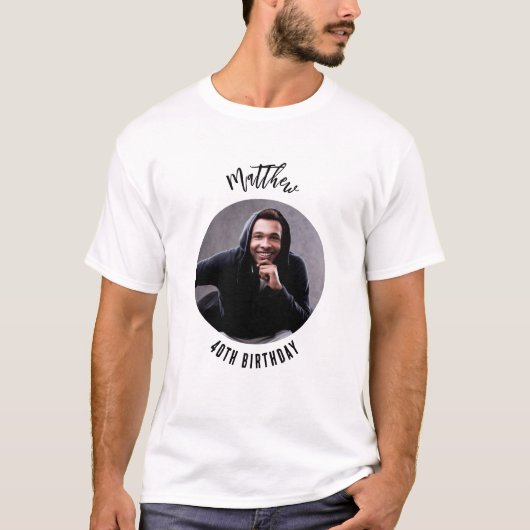 Verjaardagsfoto man t-shirt (Voorkant)